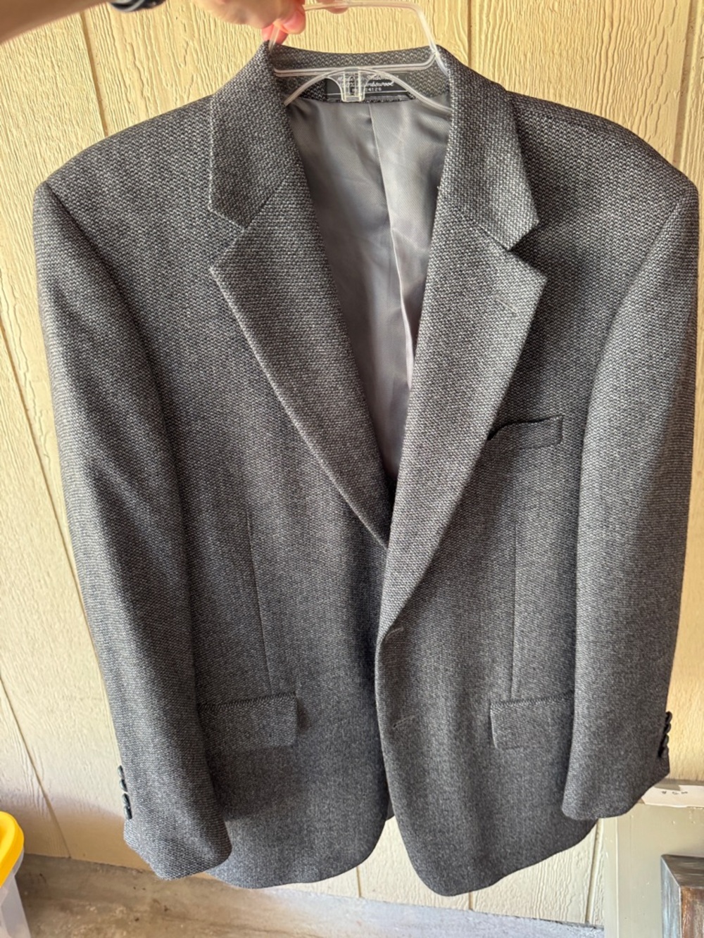 Classic Men's Gray Textured Blazer
